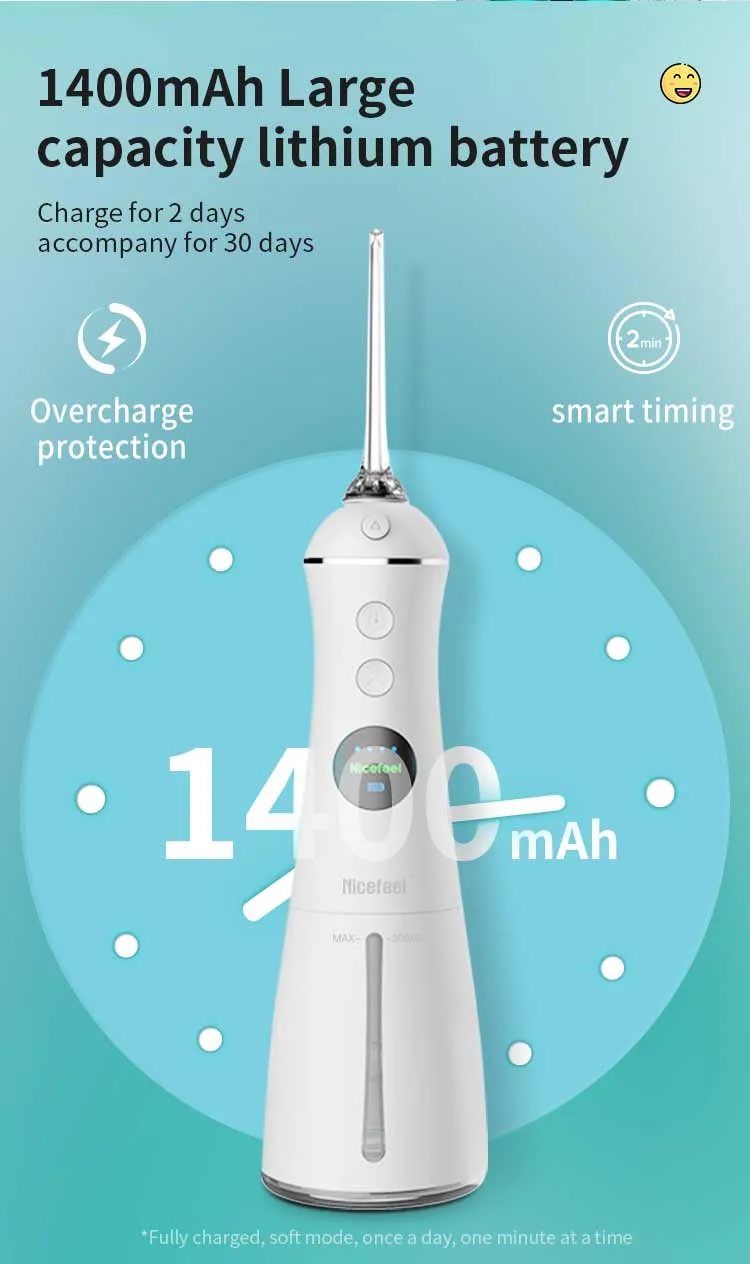 Portable Cordless Rechargeable Water Flosser Dental Care Water Flosser