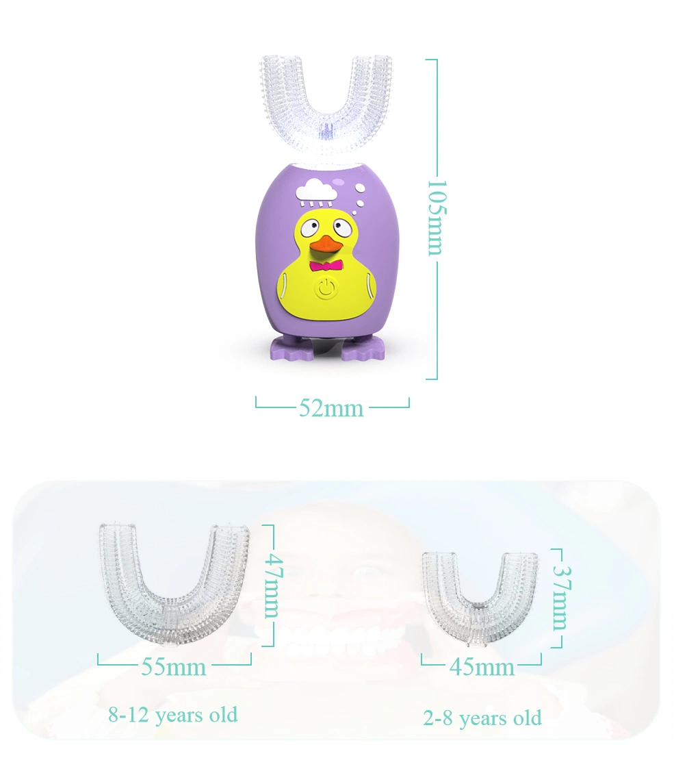 360 Degree Children Electric Toothbrush U-Shaped Kids Toothbrush