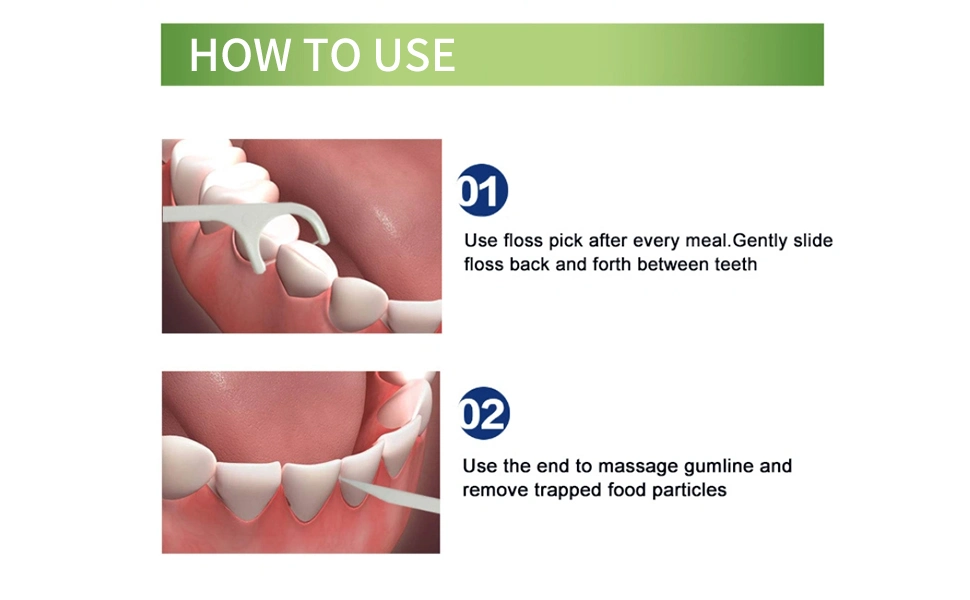 Dental Floss Pick for Oral Cleaning with CE and ISO