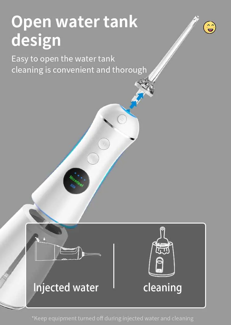 Portable Cordless Rechargeable Water Flosser Dental Care Water Flosser