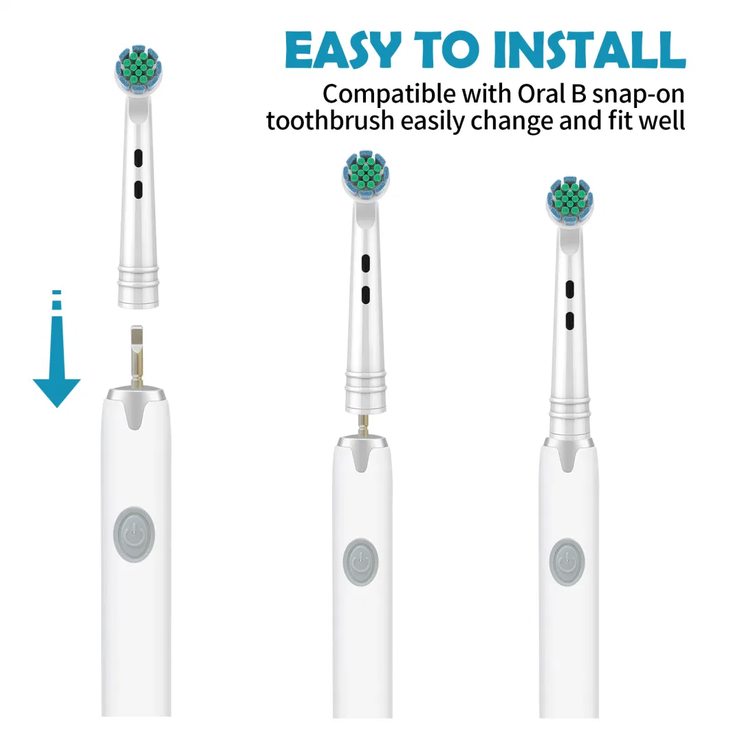 Toothbrush Heads Replacement Refills for Electric Rechargeable Toothbrush, Bristles Sweep in-Between Teeth