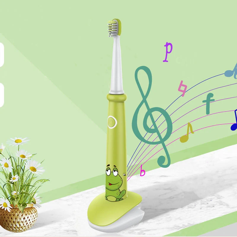 Waterproof Special Rubberized Head Design Travel Battery Toothbrush for Kid