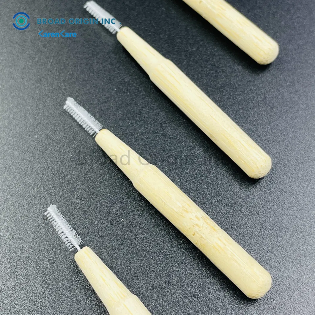 Eco-Friendly Zero Waste Biodegradable Wood Dental Brushes Natural Organic Bamboo Interdental Brushes