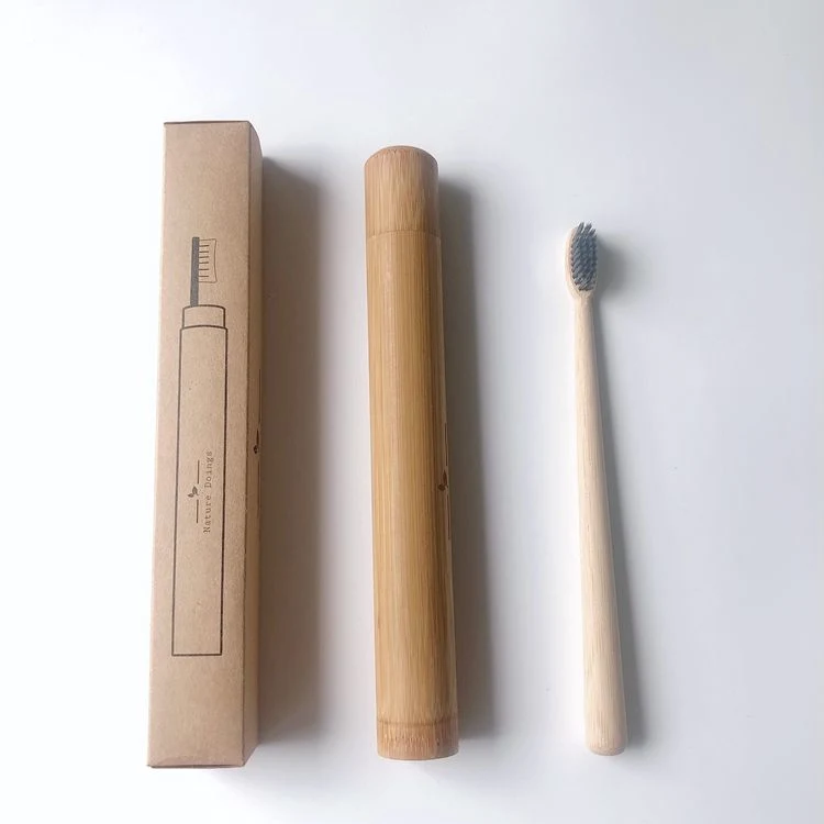 100% Natural Round Handle Bamboo Toothbrush