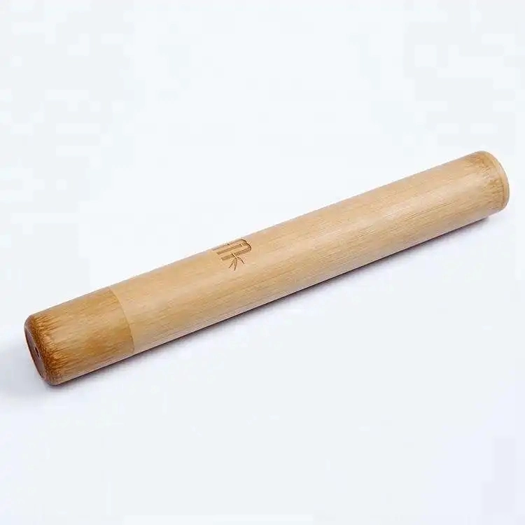 Professional Made Eco-Friendly 100% Biodegradable Round Shape Bamboo Tooth Brush Case