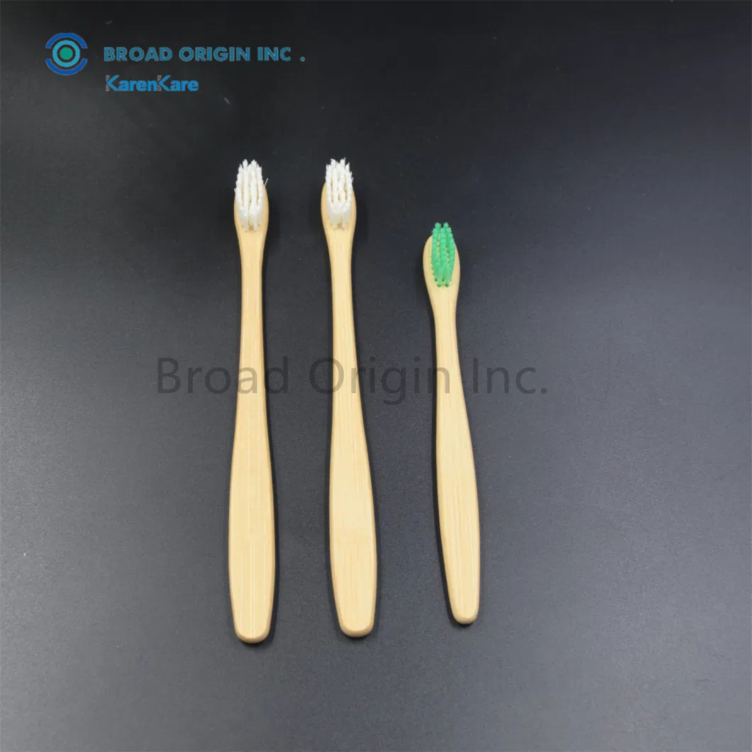 CE Eco-Friendly Natural Soft Colorful Bristle Bamboo Toothbrush Custom Logo