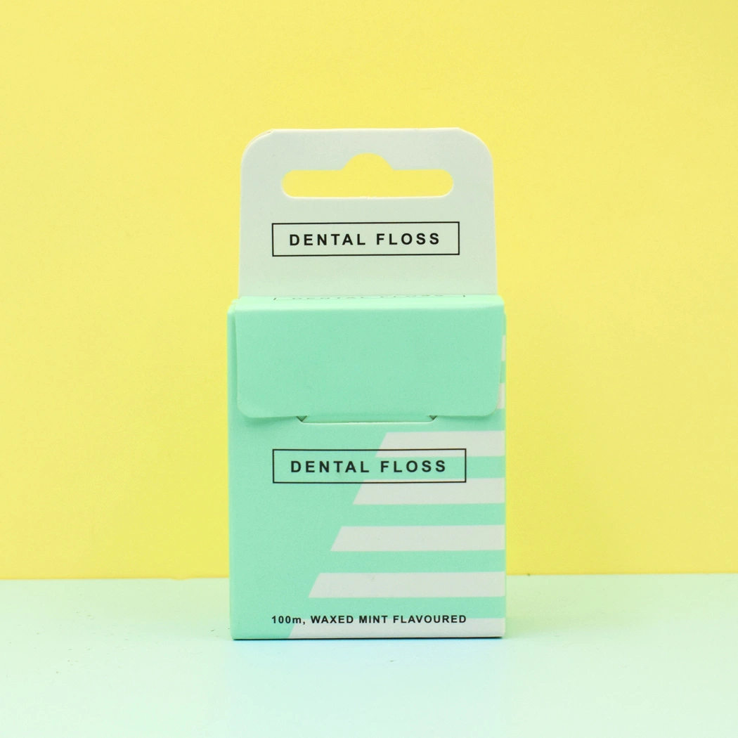 Eco-Friendly 100m Wax Floss with Natural Mint Flavoring Dental Floss