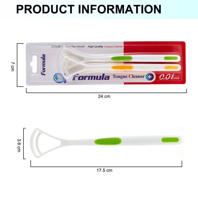 Wholesale Plastics Tongue Scraper Brush Tongue Cleaner for Oral Hygiene