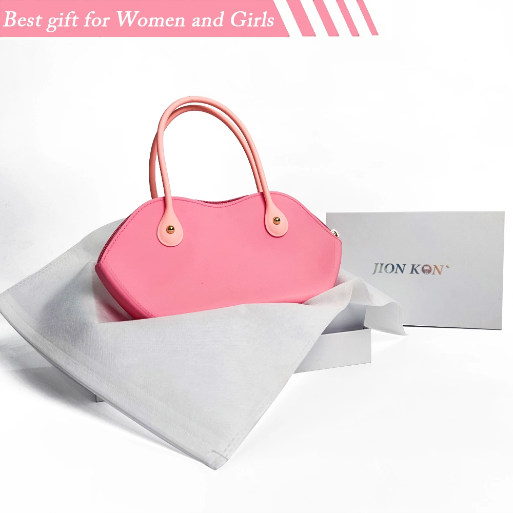 Silicone Shoulder Handbag for Women Trendy Clutch Purse with Zipper Closure