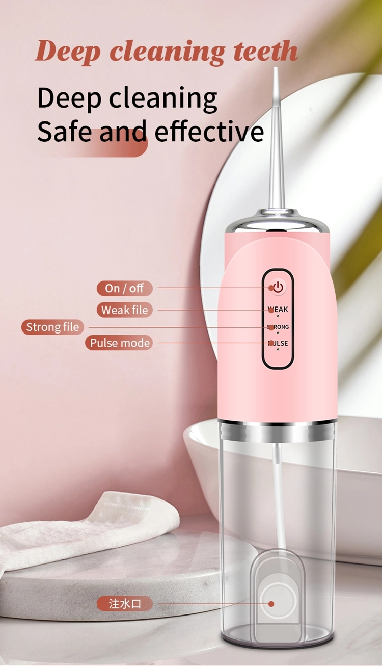 Wireless Water Pik Flosser for Teeth, Iteknic Dental Oral Water Irrigator Pik Portable with 230ml Water Tank, 4 Jet Tips Teeth Cleaner for Braces, 4modes, Ipx7