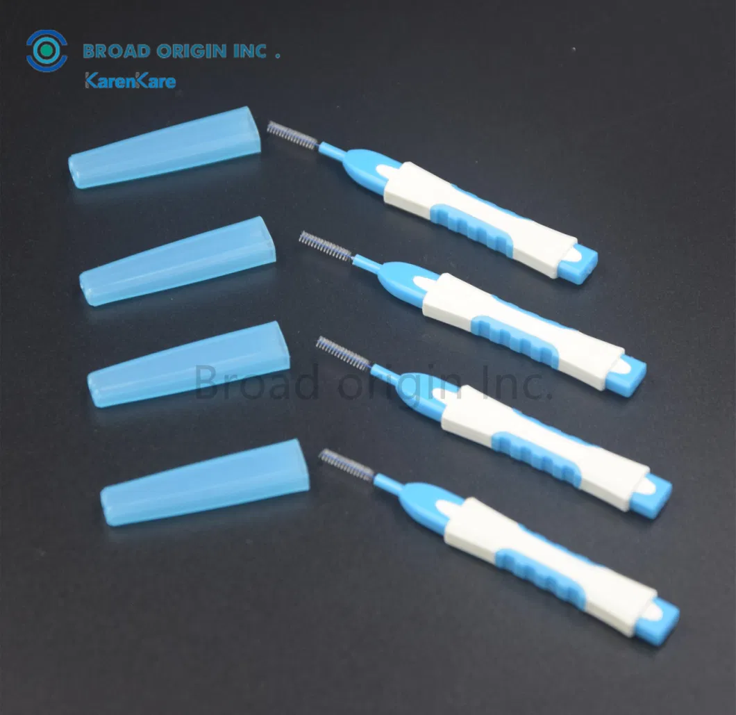 0.38mm Soft Blister Card Packing Interdental Brush Toothpick for Oral Cleaning