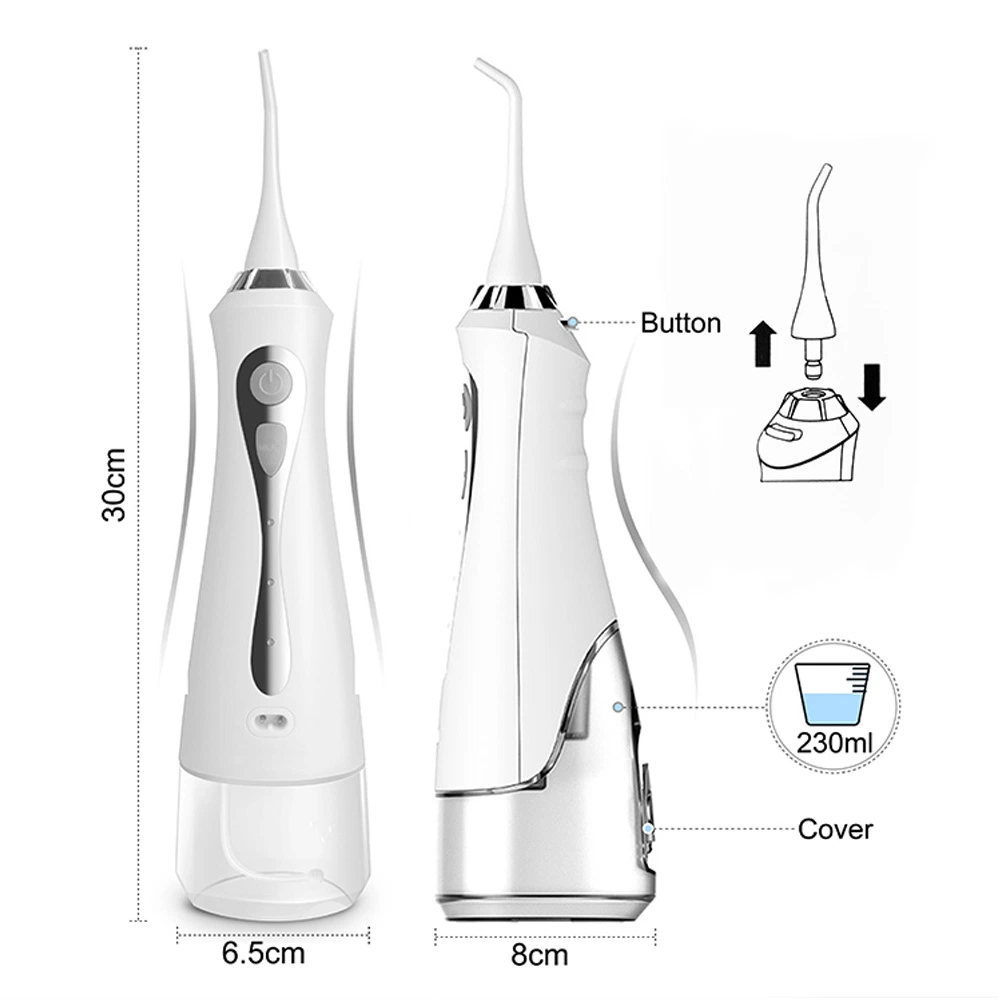 OEM&ODM 230ml Tooth Cleansing Whitening Electric Water Flosser with FDA