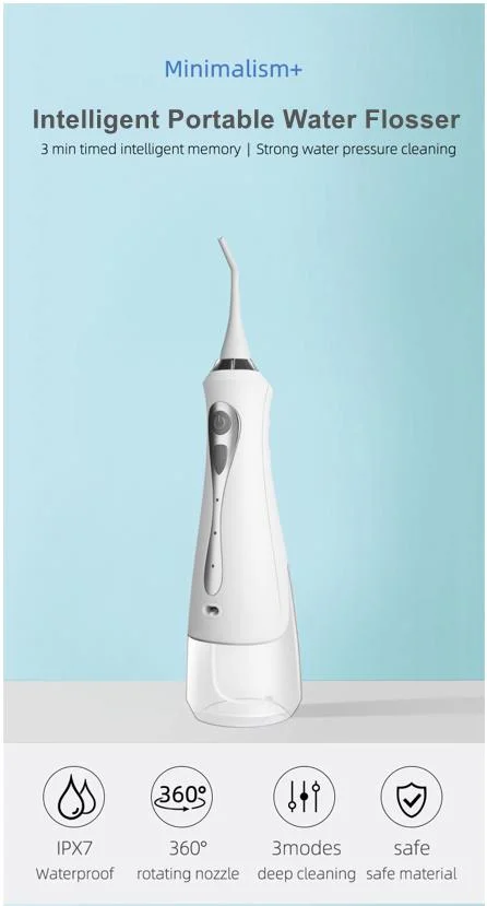 OEM&ODM 230ml Tooth Cleansing Whitening Electric Water Flosser with FDA