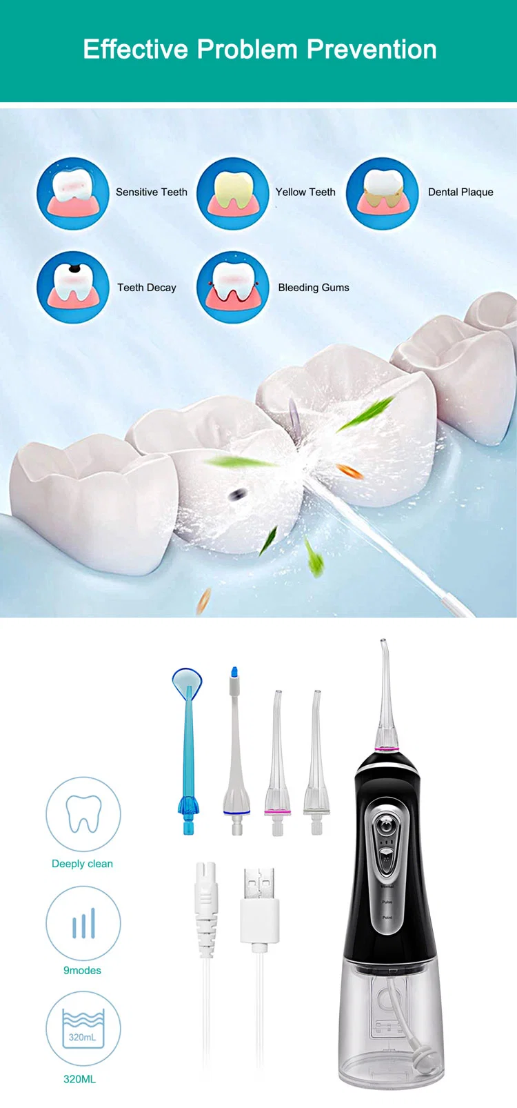 My-M188A Medical Products Dental Equipment Cordless Oral Irrigator Water Flosser