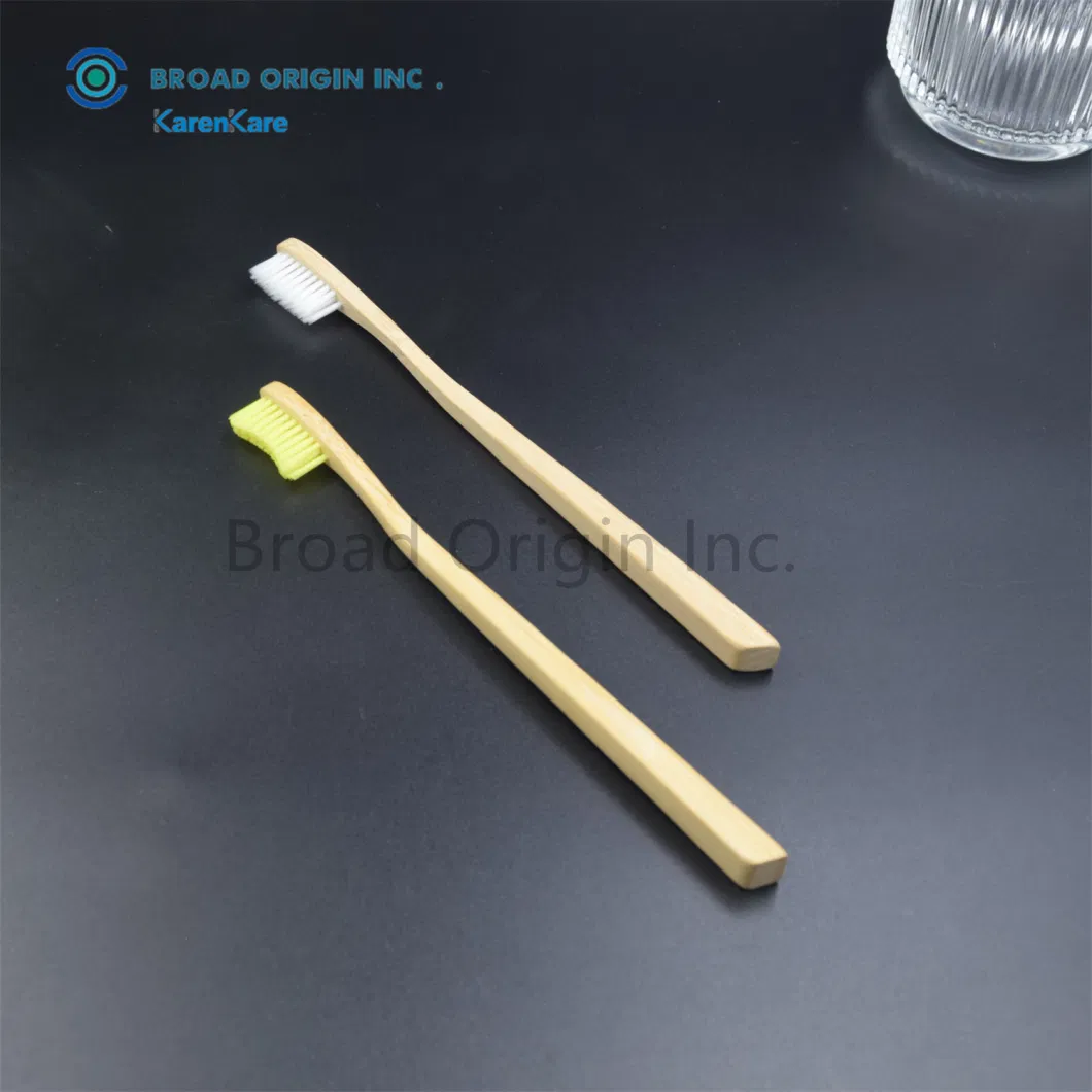 Biodegradable Bambooadult Toothbrush Charcoal Bristle Dental Brush