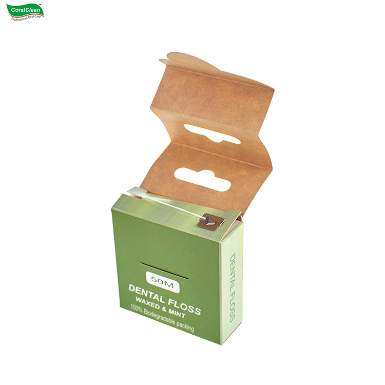 100% Biodegradable Corn Fiber Mint Favor Dental Floss Paper Box