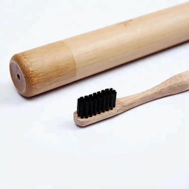 Professional Made Eco-Friendly 100% Biodegradable Round Shape Bamboo Tooth Brush Case