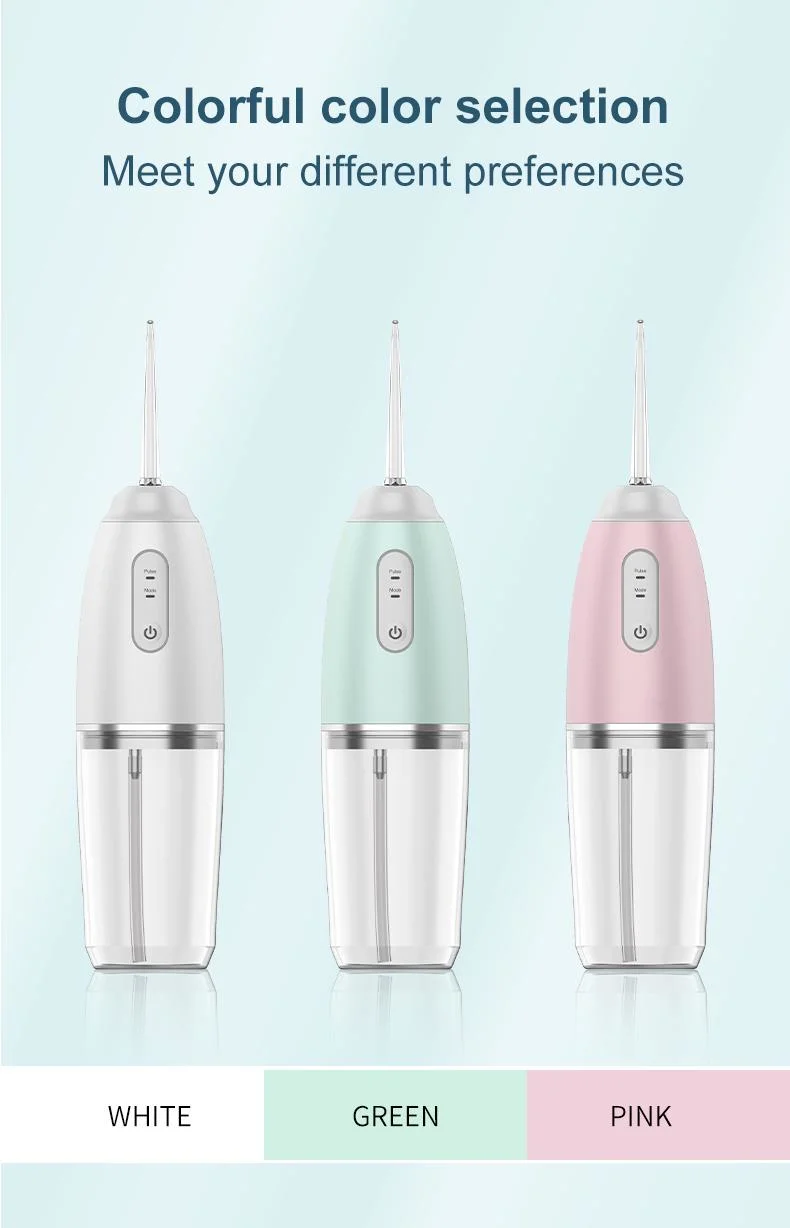 2021 Cordless Irrigator Oral 4 Modes Portable Rechargeable Electric Ultrasonic Dental Teeth Cleaner Water Flosser