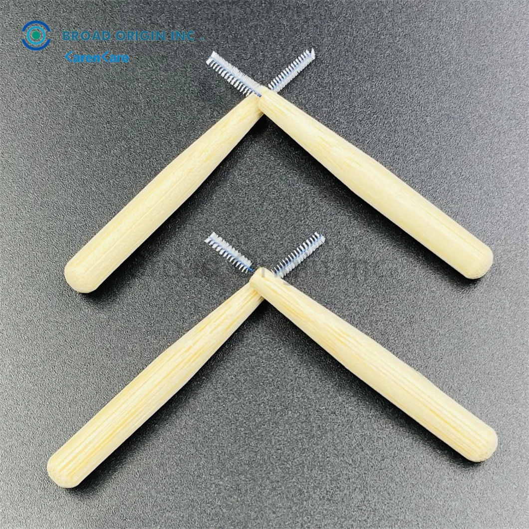 Eco-Friendly Zero Waste Biodegradable Wood Dental Brushes Natural Organic Bamboo Interdental Brushes