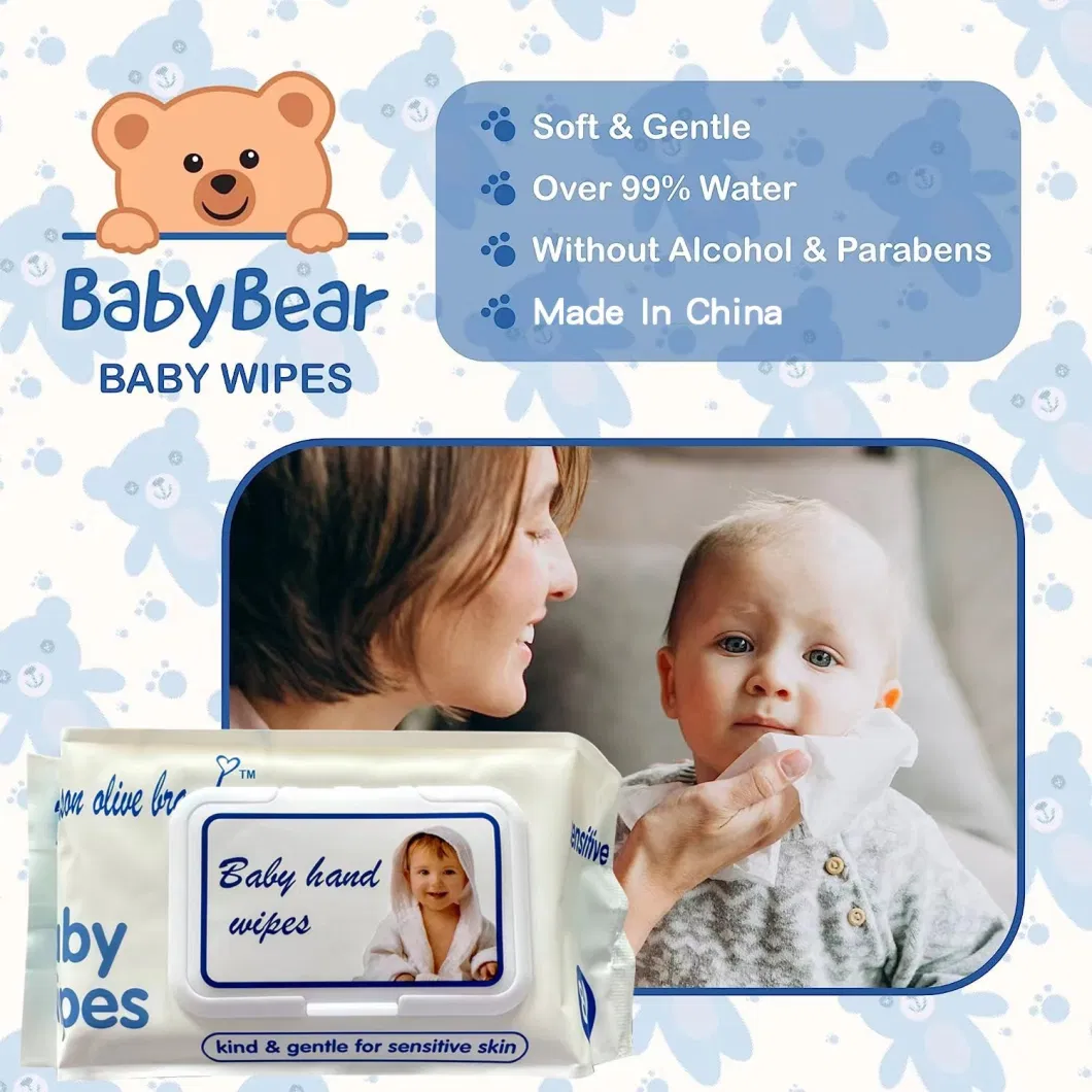 100% Biodegradable &amp; Compostable Eco-Friendly Water Baby Wipes, Unscented, Hypoallergenic, Vegan, Alcohol-Free, Suitable for Sensitive Skin