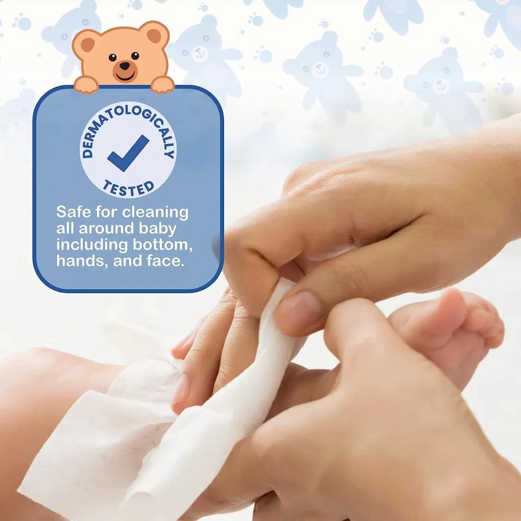 100% Biodegradable &amp; Compostable Eco-Friendly Water Baby Wipes, Unscented, Hypoallergenic, Vegan, Alcohol-Free, Suitable for Sensitive Skin