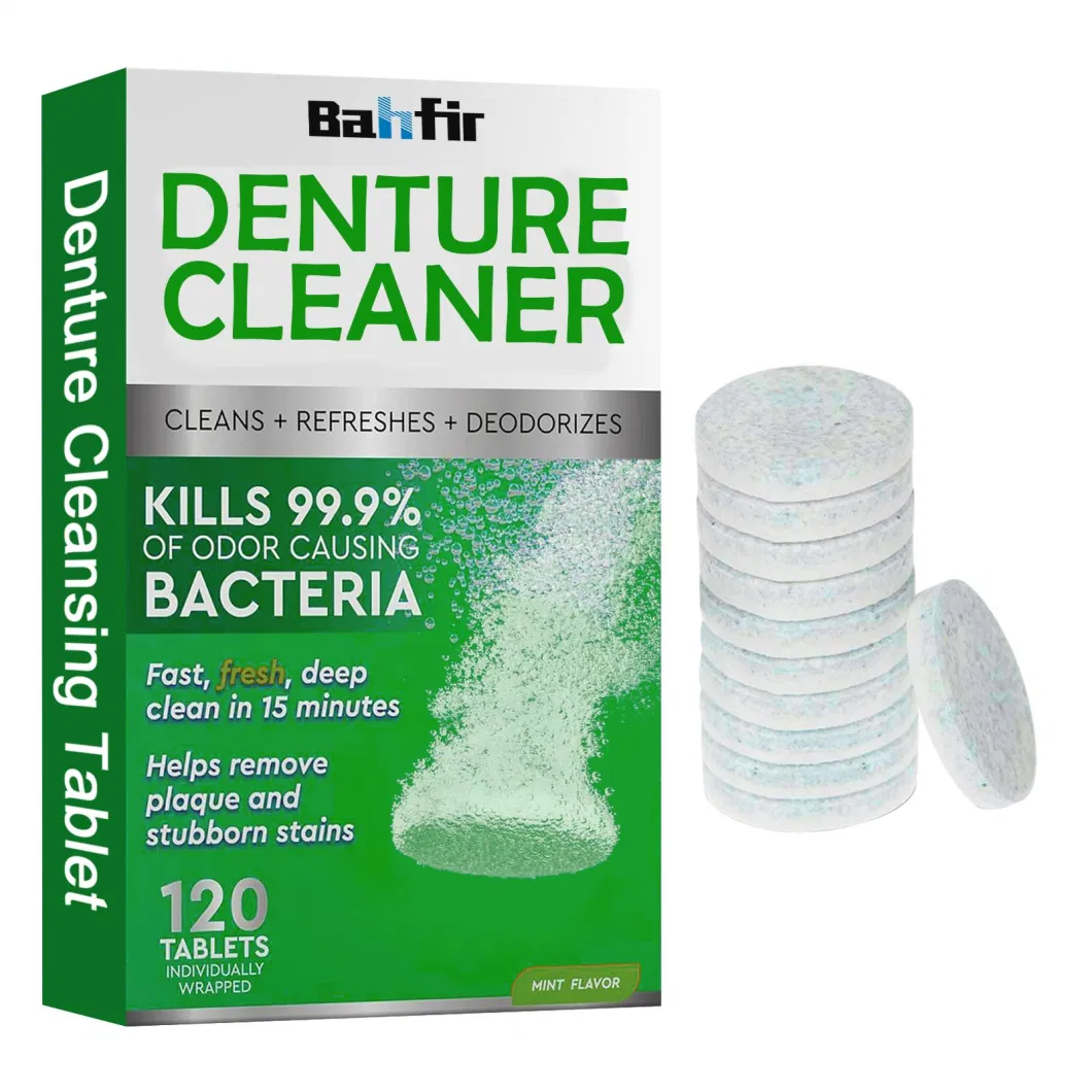 High Quality Denture Cleaning Tablet FDA Approved Ratainer Mouth Wash Cleaning Tablets for Dentures