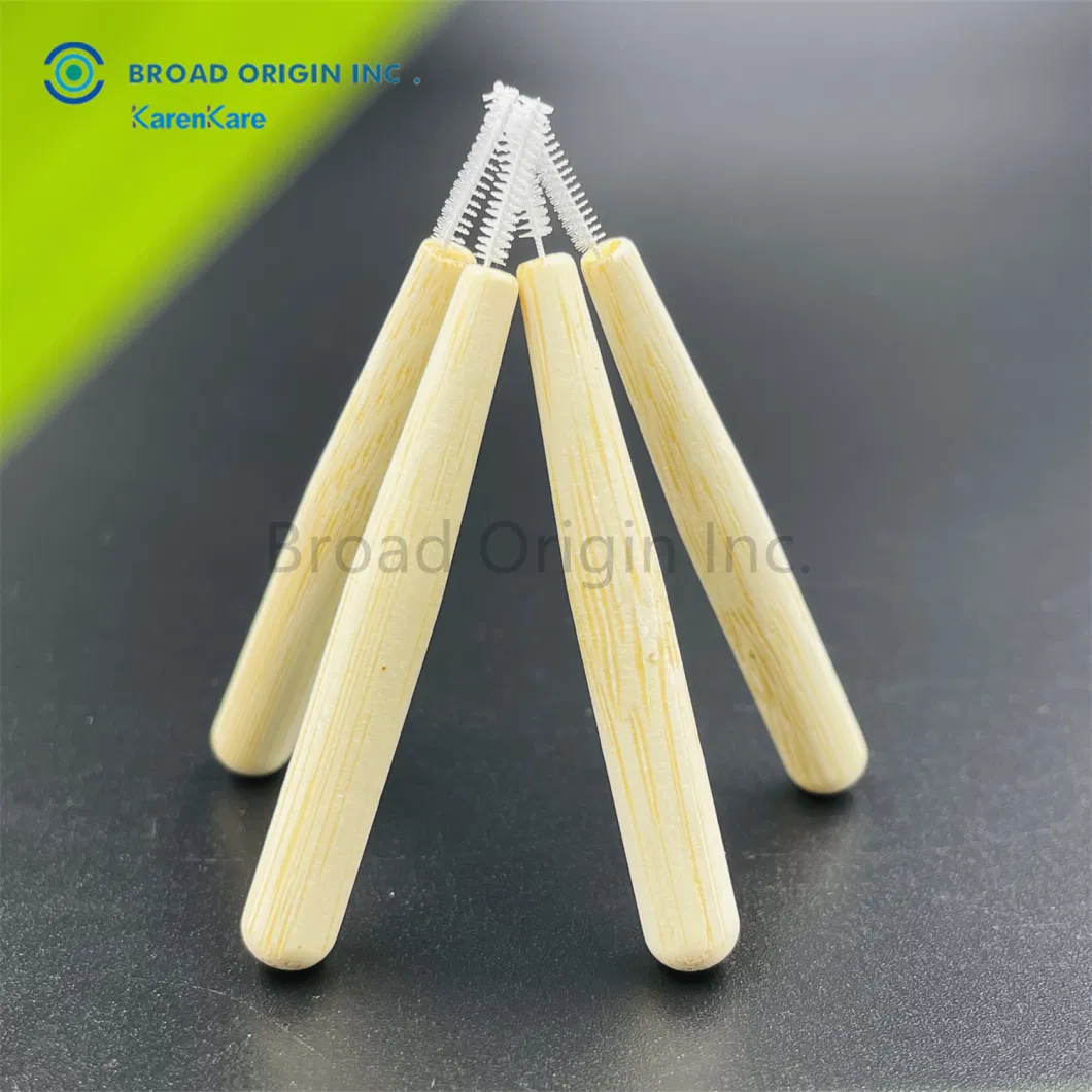 Eco-Friendly Zero Waste Biodegradable Wood Dental Brushes Natural Organic Bamboo Interdental Brushes