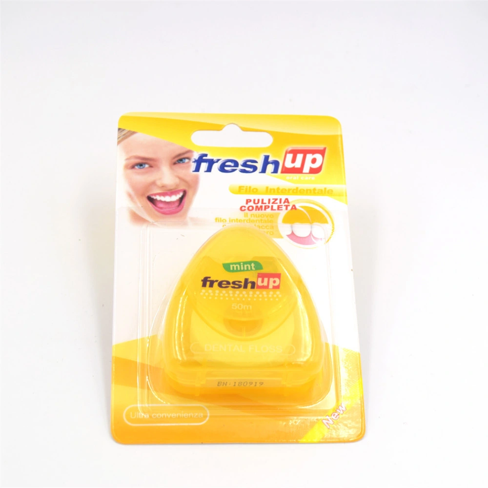 Oral Cleaning Floss 50m Triangular Box Mint Dental Floss