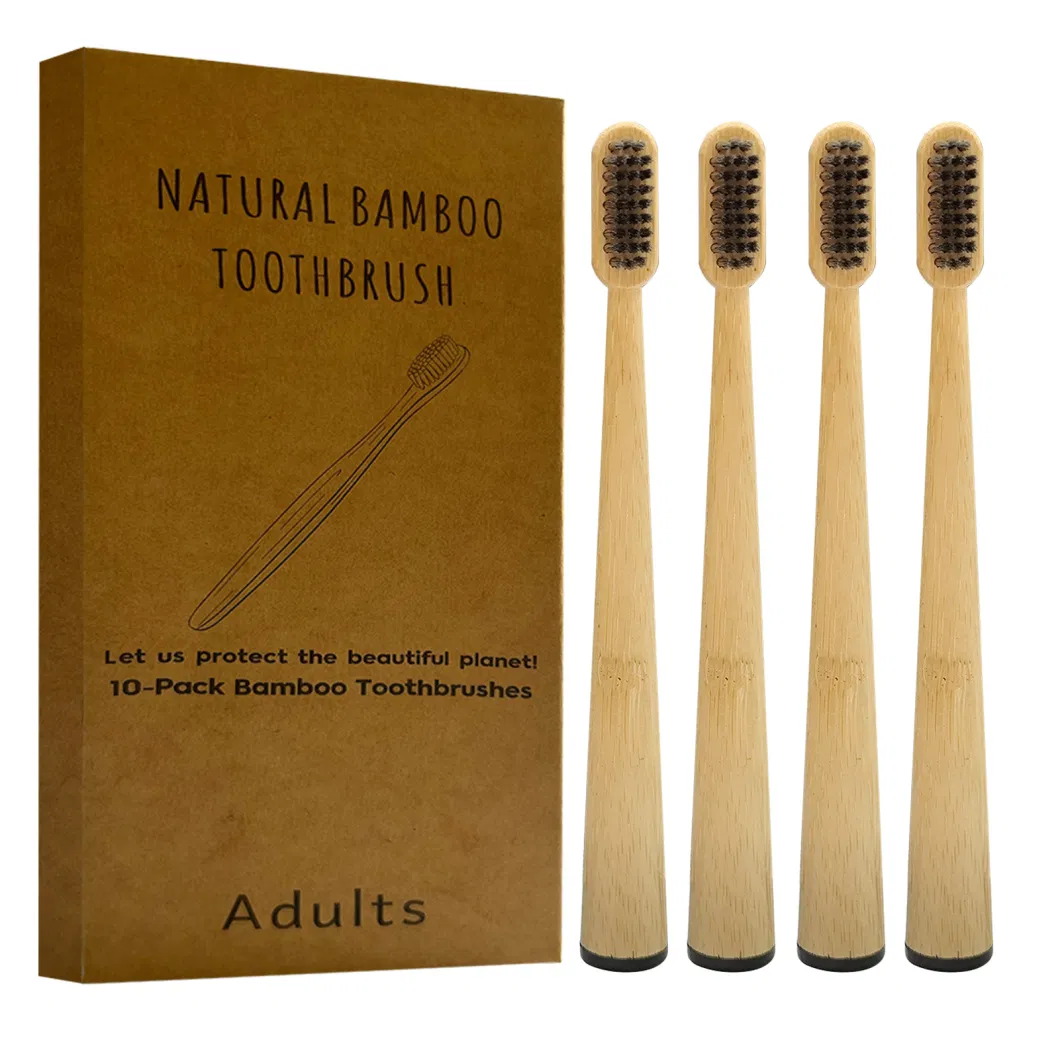 Wholesale Natural Biodegradable Wooden Bamboo Toothbrush