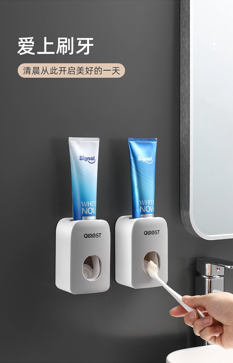 Full-Automatic Toothpaste Squeezer God Ware Wall-Mounted Household Set Perforation-Free Toilet Toothbrush Shelf