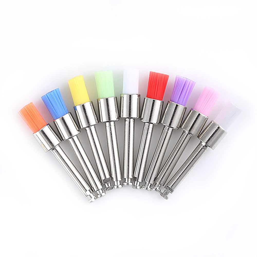 Natural Bristle Teeth Polishing Disposable Dental Prophy Brush