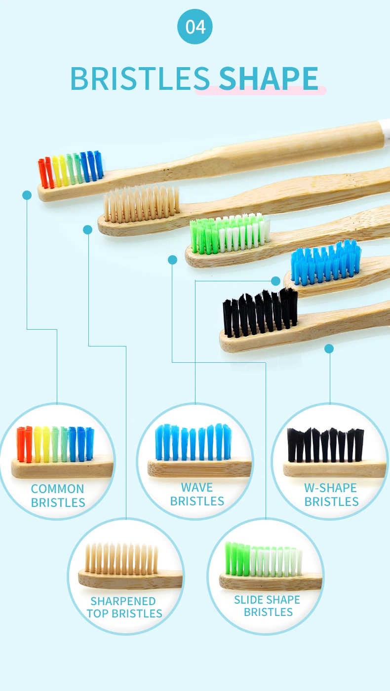 Eco-Friendly Bamboo Toothbrush Biodegradable Bristles Organic Natural Charcoal Infused Bamboo