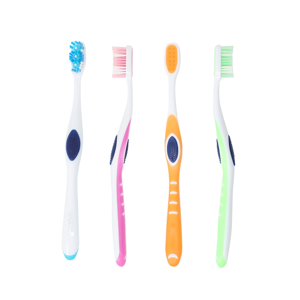 Atb-375-1 Customized Tripple Action Soft Grip Adult Toothbrush/Tooth Brush