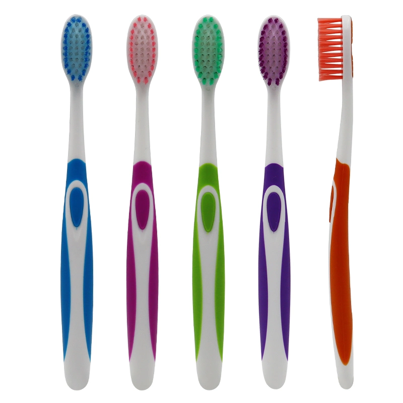 Hot Selling Soft Nylon Bristles Tongue Scraper Adult Toothbrush Custom Logo