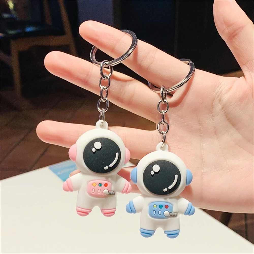 Hot Sale Fashion Design Cute Style Wholesale China Factory PVC Rubber Silicone Astronaut Keychain for Promotional Gift