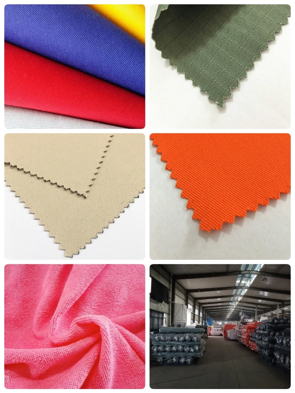 Textile 165 - 470GSM 57/58&quot; Cotton / Twill / Polyester / Silk Fabric with Anti-Static / Anti - Fire Used in Home Wearing / Workwear / Outdoor