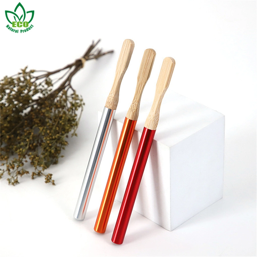 New Aluminium Handle Bamboo Toothbrush, Cepillo De Dientes De Bambu, Brosse a Dents En Bambou