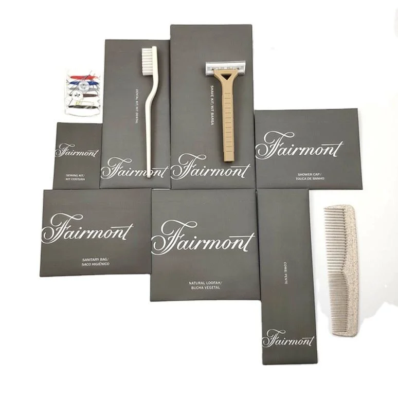 Hotel Travel Airplane Amenities Set Wholesale Disposable Toothbrush Kit with Paper Box