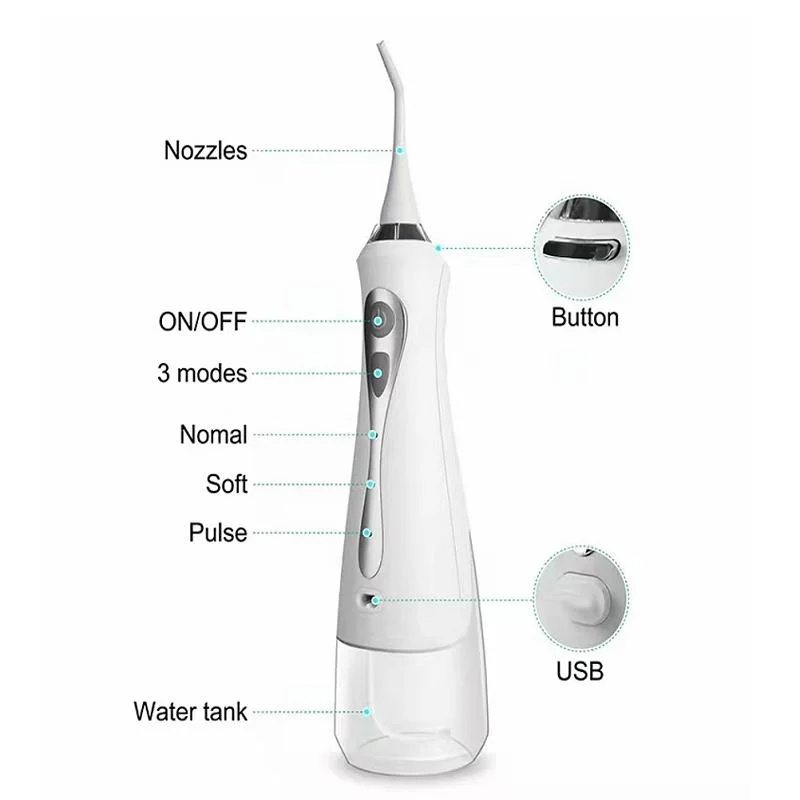 OEM&ODM 230ml Tooth Cleansing Whitening Electric Water Flosser with FDA