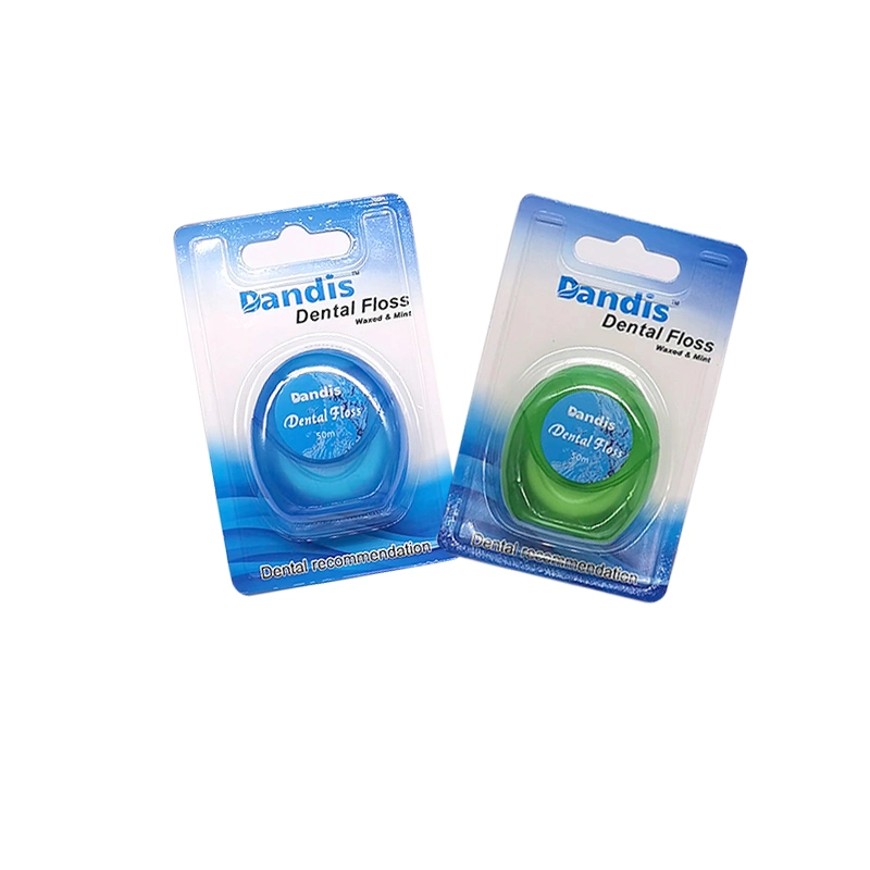 LK-S21A 50 Meters Dental Floss Nylon Floss Waxed with Mint Flavor Customized 50m nylon pick toothpick dental floss