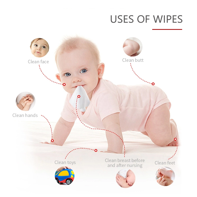 OEM China Factory Baby Wipes Water Wipes for Sensitive Skin