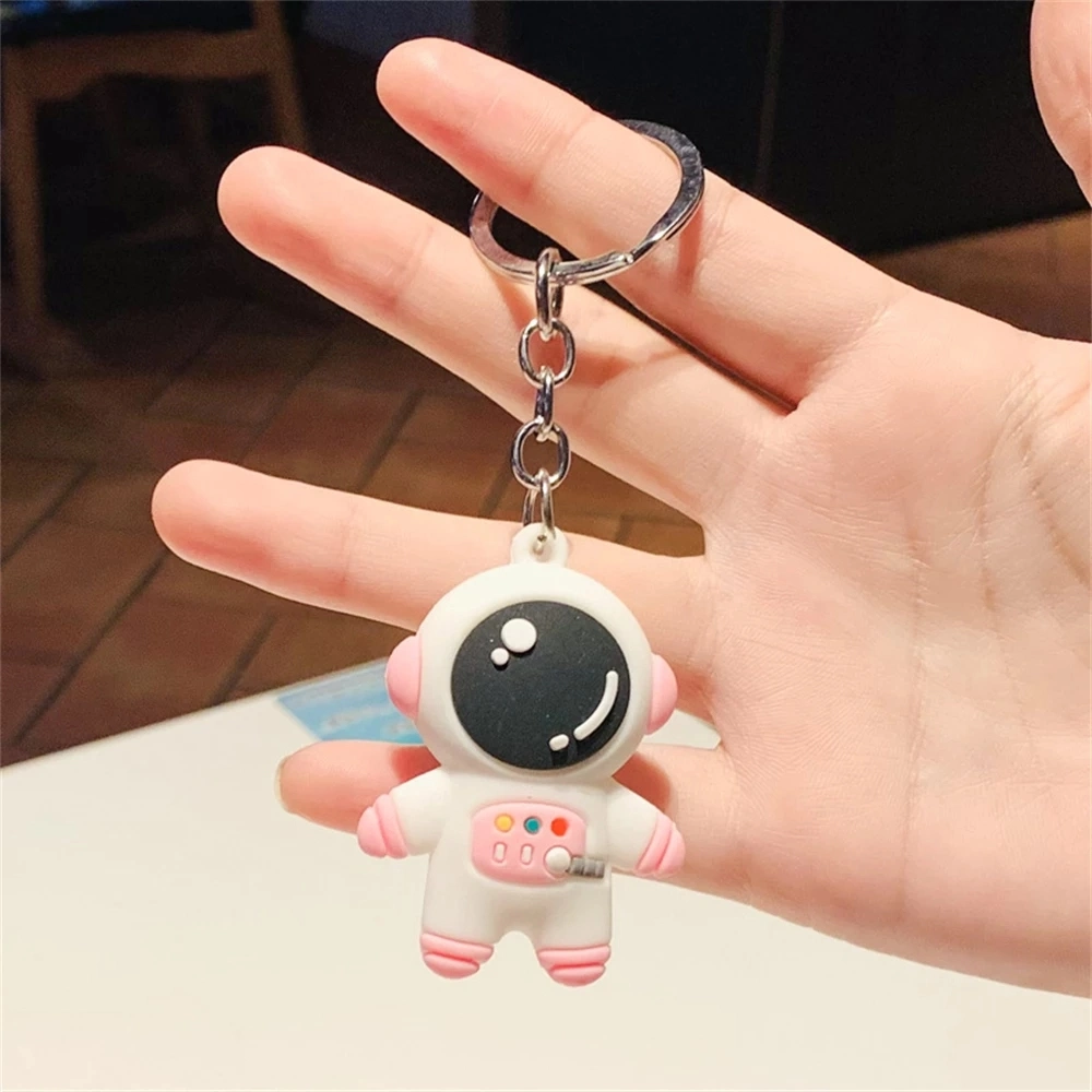 Hot Sale Fashion Design Cute Style Wholesale China Factory PVC Rubber Silicone Astronaut Keychain for Promotional Gift