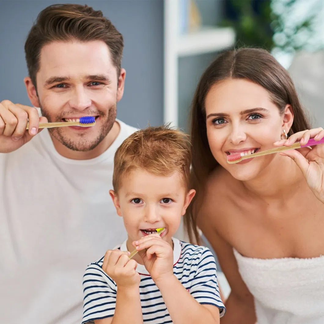 Long Handle Bamboo Toothbrush for Deeply Oral Zero Waste