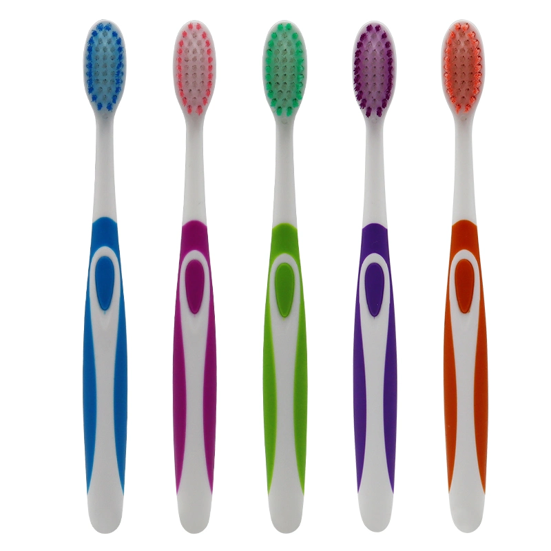 Hot Selling Soft Nylon Bristles Tongue Scraper Adult Toothbrush Custom Logo