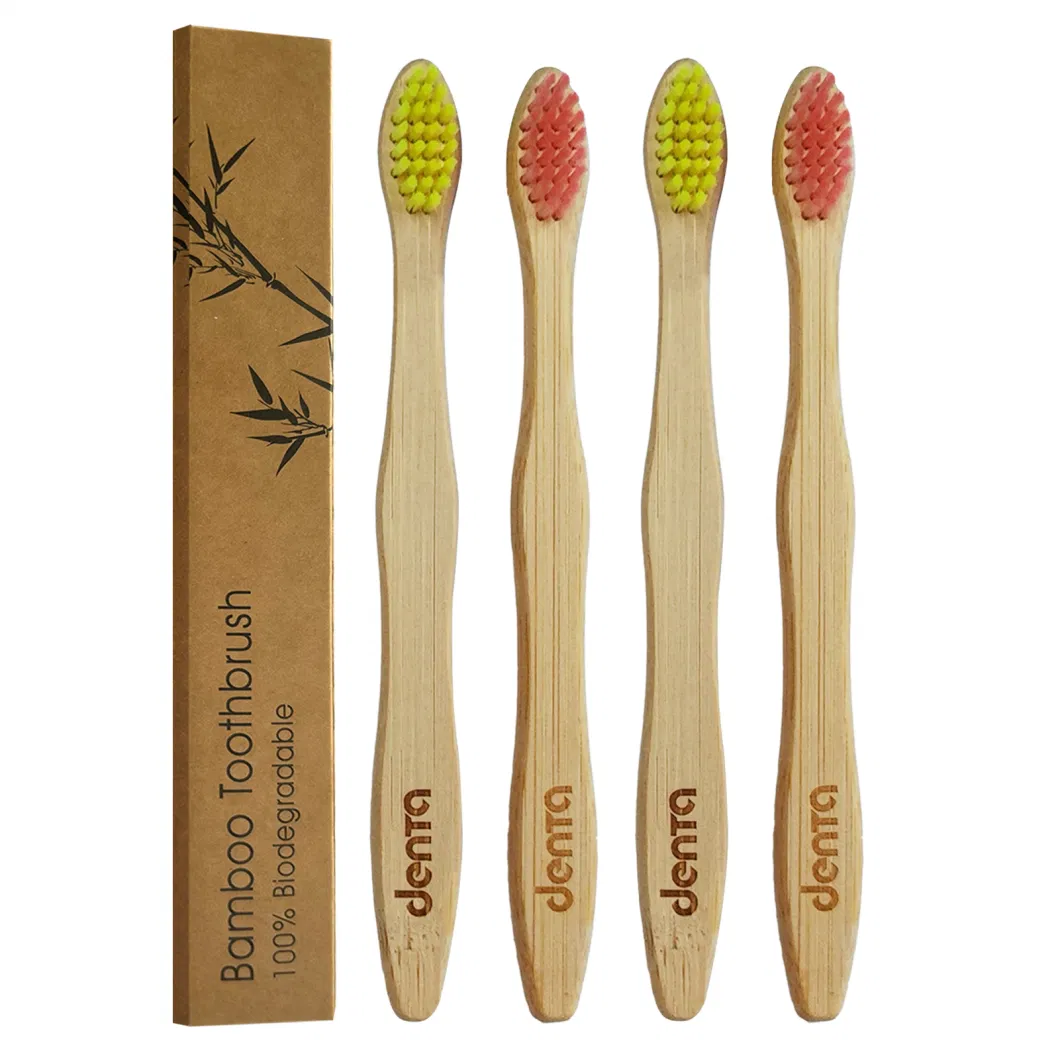 Eco-Friendly Custom Private Label Charcoal Bristles Bamboo Toothbrush