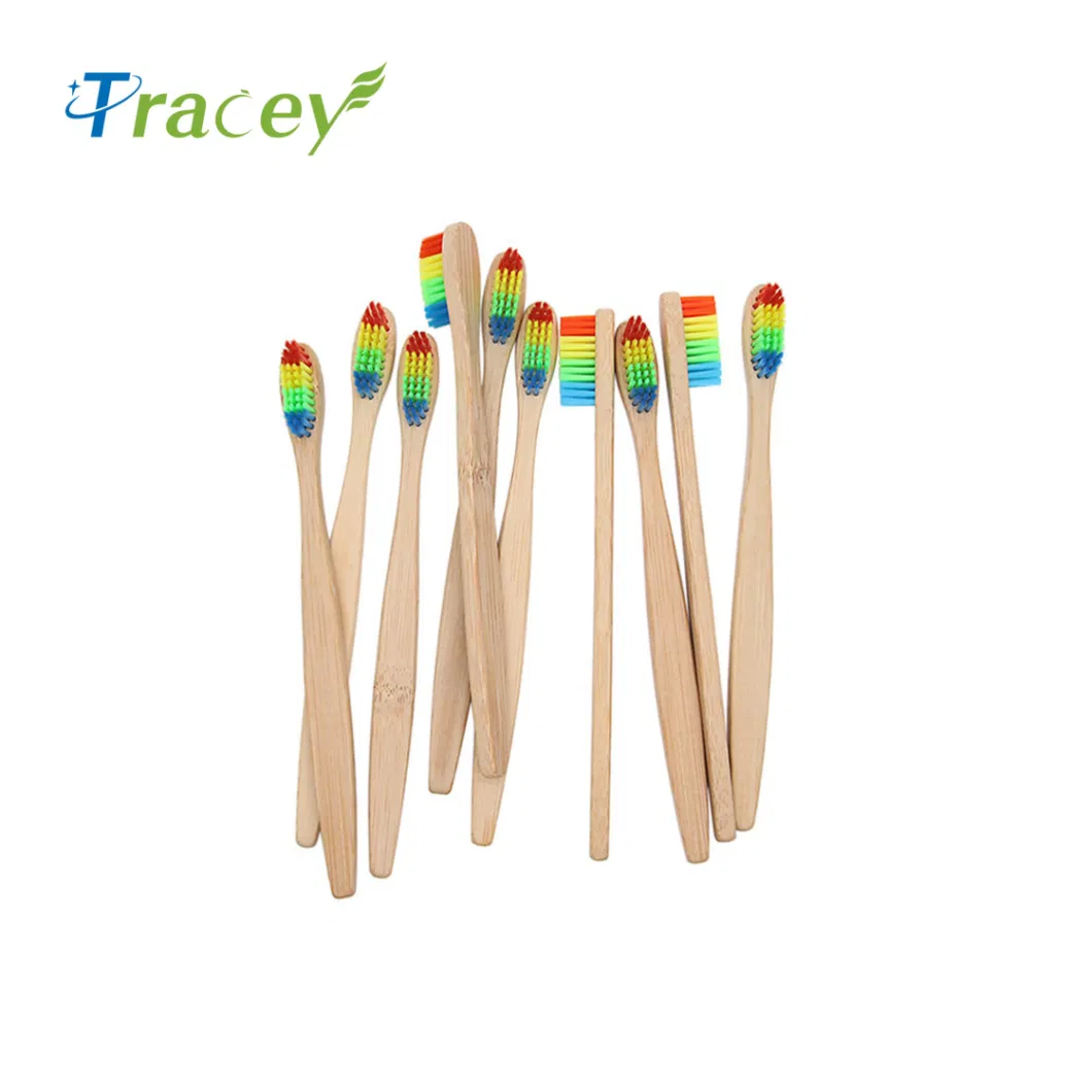 Eco-Friendly Bamboo Toothbrush Biodegradable Bristles Organic Natural Charcoal Infused Bamboo