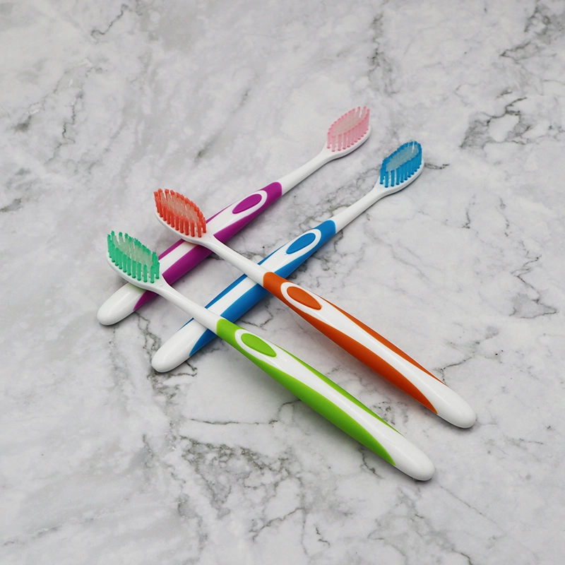 Hot Selling Soft Nylon Bristles Tongue Scraper Adult Toothbrush Custom Logo