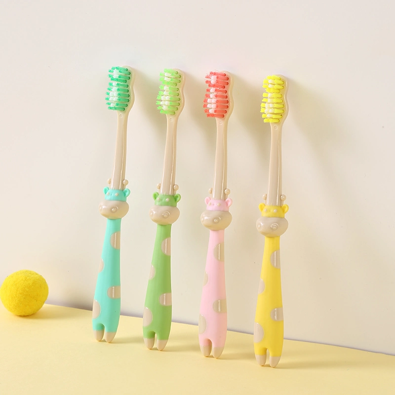 High Quality Cute Cow Design Toothbrush for Kids/Children with Extra Soft Filament