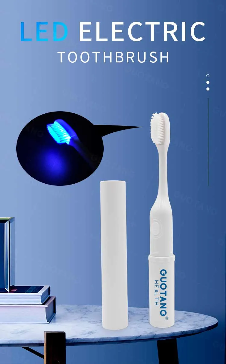 Dental Portable Adult/Kids Fashion Battery Powered LED Light Electric Toothbrush Set