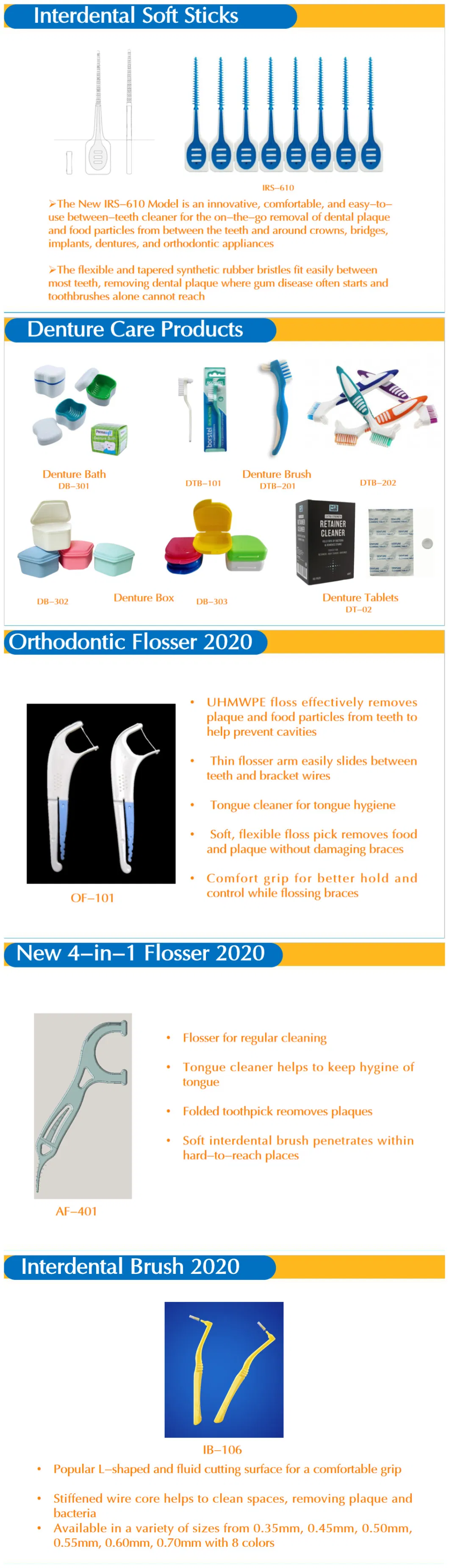 OEM Private Label High Quality Dental Floss in Soft Anti Slip Container with Customized Package